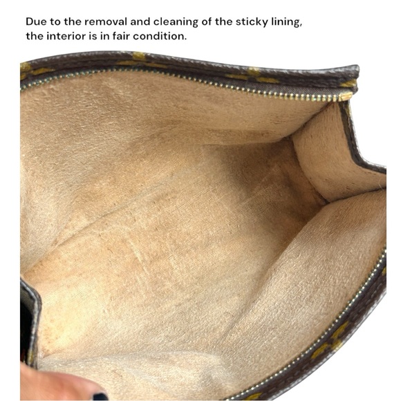 Vintage LOUIS VUITTON Monogram Toiletry 19 Pouch Clutch Bag Brown Authentic - Picture 8 of 17